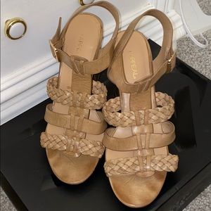 Tan Heeled Sandals
